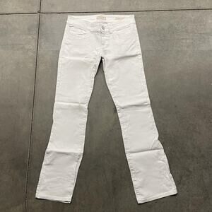 Guess Jeans Womens 29 White Daredevil Boot Bootcut Rhinestone Stretch Denim